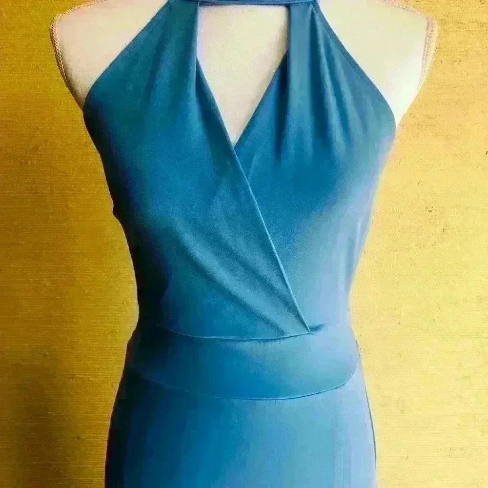 NEW! New York & Company Neck Tie Maxi Dress. - Picture 2 of 8
